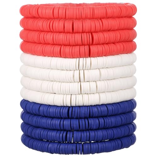 12pcs Friendship Bracelets Beaded Bracelets Heishi Bracelet Cute Bracelets Stack Vinyl Clay Disc Bead Surfer Stretch Summer Beach Bracelets For Women Preppy Bracelets - color: E-color