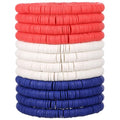 12pcs Friendship Bracelets Beaded Bracelets Heishi Bracelet Cute Bracelets Stack Vinyl Clay Disc Bead Surfer Stretch Summer Beach Bracelets For Women Preppy Bracelets - color: E-color