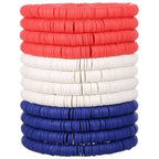 12pcs Friendship Bracelets Beaded Bracelets Heishi Bracelet Cute Bracelets Stack Vinyl Clay Disc Bead Surfer Stretch Summer Beach Bracelets For Women Preppy Bracelets - color: E-color