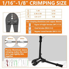 TooTaci Wire Rope Crimping Tool Kit, Include 14 inch Swaging Tool and Wire Rope Cutter, Cable Crimper for 1/16" to 1/8" Crimping Loop Sleeves