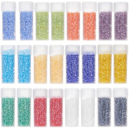 SUNNYCLUE 120G Glass Seed Beads Bulk 12/0 Seed Beads Glass 2mm Transparent Small Pony Beads Mini Round Glass Bead Loose Spacer Beads for Jewelry Making DIY Earrings Friendship Bracelets Necklace - color: Mixed Color 4