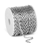33 Feet Stainless Steel Rolo Box Chain Bulk, 2mm 304 Stainless Steel Square Cable Link Chains Roll Spool for Jewelry Making DIY Craft - color: 2MM Stainless Steel Rolo Box Chain