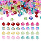 FASHEWELRY 128Pcs Glass Flower Beads Caps Crystal Flower Spacer Beads Colorful Transparent Bell Floral Loose Beads Bulk for Jewelry Making Necklace Bracelet - color: Bell Flower Beads Caps