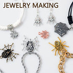 stino 100g Metal Pendant Charms for Jewelry Making, Bulk Silver & Gold Plated Charms for Braclet Necklace Crafts, Animal Plant Flower Pet and so on - color: Spider Mixed Color