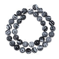 Natural Stone Beads 6mm Black White Peacock Stone Round Loose Beads Crystal Energy Stone Healing Power for Jewelry Making DIY,1 Strand 15" - color: Black White Peacock, size: 6MM