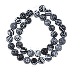 Natural Stone Beads 4mm Black White Peacock Stone Round Loose Beads Crystal Energy Stone Healing Power for Jewelry Making DIY,1 Strand 15" - color: Black White Peacock, size: 4MM