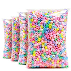 Praisebank Pony Beads, 4000pcs Pony Beads,Candy Macaron Color, Jewelry Making, Crafts, Hair Beads, Beads for Hair Braids., X-Large Pack - color: Macaron Candy