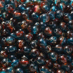PIPITREE 500 PCS Acrylic Beads 8mm Rainbow Round Bead for Pens Bulk Acrylic Beads for Keychains Beadable Pens DIY Crafts Bracelets Necklace Jewelry Making Plastic Colorful Bead (Red-Blue) - color: Red-Blue