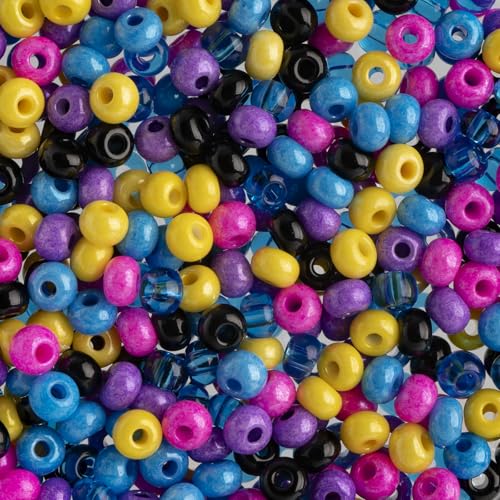 John Bead Czech Glass Seed Beads 6/0 (100g) Candy Shop Mix Beads for DIY Art Crafts Jewelry Bracelets Necklaces Earrings Making - color: Candy Shop Mix