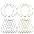 80pcs Beading Hoop Earrings for Jewelry Making,Round Beading Hoops Earrings Bulk Triangle Teardrop Earring with Hoop for DIY Craft Earring Making - color: Gold K and White K 1