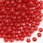 DUQGUHO Red Carnelian Beads 8mm Natural Crystal Red Beads Round Polishing Stone Bead Genuine Gemstone Beads for DIY Jewelry Making 47 Pcs - color: Red#1