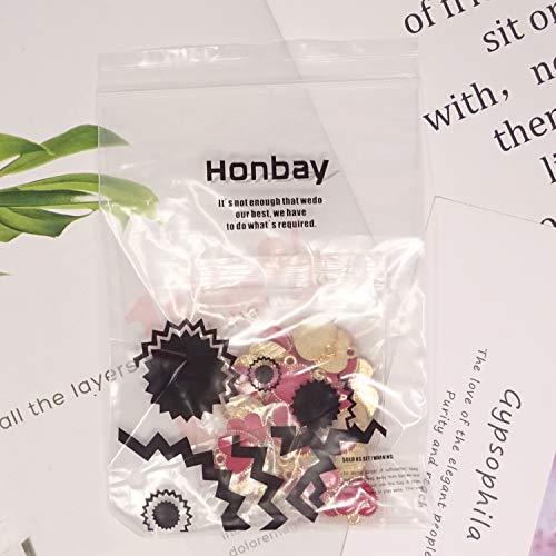 Honbay 40PCS Enamel Alloy Charms Pendant Dainty Cute Love Heart Shaped Pendants Valentine's Day Pendant Bead Charms for Keychains Earrings Bracelets Necklaces Jewelry Making and DIY Crafts - color: Red