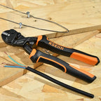 KSEIBI 8-Inch Mini Bolt Cutters Heavy Duty - Compact Bolt Cutter with Anti-Slip Handle for Wire, Cables, Chains, Small Screws - Handy Tool Featuring High Leverage Design and CrMo Blades - 161615 - size: 8 Inch High Leverage Bolt Cutter