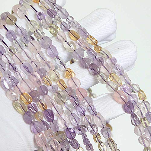 MJDCB Natural Irregular Shape Stone Beads 6-8mm Ametrine Gemstone Energy Cured for Jewelry Making Necklaces - color: Ametrine