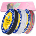 3 Rolls 1.0 mm 255 Feet Rainbow/White/Black Elastic Bracelet Stretchy String Cord, Stretch Bead Cord for Bracelets Jewelry Making, Necklaces, Beading and Crafts - size: 255ft