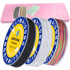 3 Rolls 1.0 mm 255 Feet Rainbow/White/Black Elastic Bracelet Stretchy String Cord, Stretch Bead Cord for Bracelets Jewelry Making, Necklaces, Beading and Crafts - size: 255ft