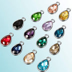 Hicarer 52 Pieces Water Drop Pendants Crystal Beads Pendants Charms Rhinestone Teardrop Jewelry Findings for Women DIY Necklace Jewelry Making, 7 x 10 mm, 13 Colors