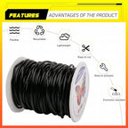 Aluminum Craft Wire,10 Gauge (2.5mm) Black Bendable Wire,65 Feet Continuous Roll for Jewelry Making,Sculpting,Floral & Armature Projects - size: 10 Gauge 65FT, style: Black