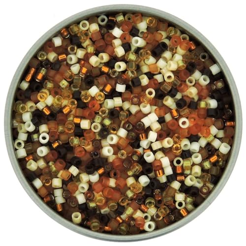 Miyuki Delica Seed Beads Size 11/0 Wheatberry Mix 7.2g Tube