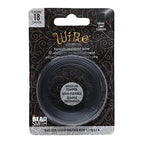 The Beadsmith Square Craft Wire - Medium Temper Beading Wire, Black Color, 18 Gauge, 7 Yards - color: Black, size: 18 Gauge, 7 Yard Coil
