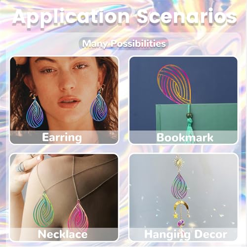Dazzling Colorful Filigree Charms Hollow Out Multicolor Geometric Filigree Pendants for DIY Jewelry Making Earrings Necklaces Components - color: Waterdrop-1
