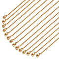 24 Pack Necklace Chains Gold Plated Stainless Steel Cable Chain Necklace Bulk for Jewelry Making, 24 Inches - color: 24 Inches, Gold Color