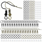 TOAOB 600pcs Earring Hooks Hypoallergenic Ear Wire Hooks with Open Jump Rings and Earring Backs Black Bronze Earring Making Kit for Jewelry Making Supplies