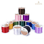 BEADNOVA 1mm Elastic Stretch Jewelry Bracelet Crystal String Cord 60m Roll (2 Roll String with Sewing Fishing Scissors Snips Beading Thread Cutter Embroidery Nippers)