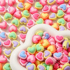 150pcs Acrylic Beads Colorful Heart Beads Rainbow Heart Beads for Jewelry Making Handmade DIY Bracelet, Charms Keychain Craft Supplies (Rainbow Heart) - color: rainbow heart