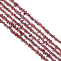 GM GemMartUSA Garnet Natural Raw Chip Beads Strands | Semi-Precious | AAA+ Quality 1 Strand 34” | DIY Bracelet Jewelry Making, Healing Crystal Craft| 4-6mm - Red Color Gemstones (CHGT-70001) - color: Garnet (CHGT-70001)