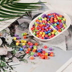 1000Pcs Cube Acrylic Letter Beads 6x6mm Colorful Alphabet A-Z Letter Beads for DIY Bracelet Necklace Jewelry Making - color: Colorful Mixed White Letter A-Z
