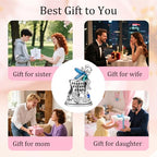 925 sterling silver Bead Charm for Pandora bracelets and Necklaces - Cute Heart Animal Ocean Pendant Bead Charms with Cubic Zirconia Mother's Day Jewelry Making DIY Gifts for Women Wife/Girlfriend - color: Fairy Sitting on Castle Wall