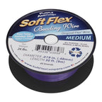 Soft Flex 49 Strand Beading Wire - Medium 0.19 Diameter - 30 Feet Nylon Design Wire - style: Purple Amethyst