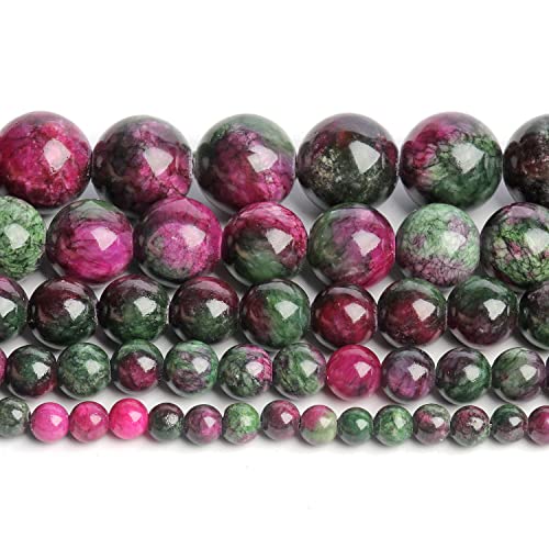 Yochus 40pcs 10mm Mixed Persian Jade Energy Healing Round Bulk Gemstone Beads for Jewelry Making Bracelet Necklace Earring DIY - color: mixed, size: 10mm