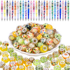 European Large Hole Beads Spacer Beads Charm Fairy Wands Beads Rhinestone Craft Beads for DIY Bracelet Jewelry Making (Yellow) - color: Yellow