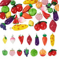 Craftdady Fruit Dangle Charms Pendants Cute Resin Food Pendants Apple Orange Pineapple Strawberry Pendants Lovely Vegetable Mushroom Charms for DIY Craft Earring Bracelet Necklace Jewelry Making - color: Mixed Color Fruit