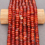 BONNY BOXX 1 Strand Natural 5 * 8mm Carnelian Rondelle Beads, Natural Abacus Disk Stone Beads Loose Spacer Gemstone for DIY Bracelet Necklace Jewelry Making - color: Carnelian, size: 5*8MM