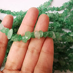 90 Inches Green Aventurine Irregular Shaped Crystal and Healing Tumbled Chip Stone Beads for Jewelry Making - color: Green Aventurine