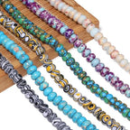 Songxi 5x8mm Natural Blue Shoushan Stone Rondelle Beads, 75PCS Spacer Round Loose Abacus Beads for Jewelry Making, Gemstone for Bracelet Necklace Earrings, Arts and Crafts - color: Blue Shoushan Stone