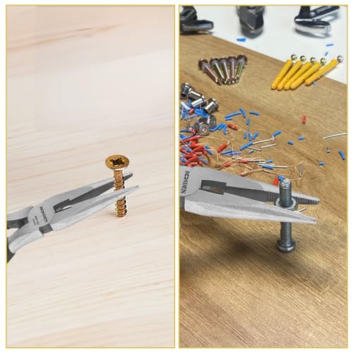 BOOSDEN 5 Inch Small Needle Nose Pliers Set of 5, Precision Long Nose Pliers with Side Cutter & Spring, Mini Fine Tip Jewelry Making Pliers for Electronics, Craft, DIY, Beading, Model Building - size: 5''-5 pack