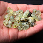 Natural 500 pcs Prehnite No Hole Undrilled Irregular Chip Gemstone Beads Rock Gravel Crystal Tumble Minerals Gravel Specimen Energy Decorative Stone Fish Tank Stone - color: Prehnite