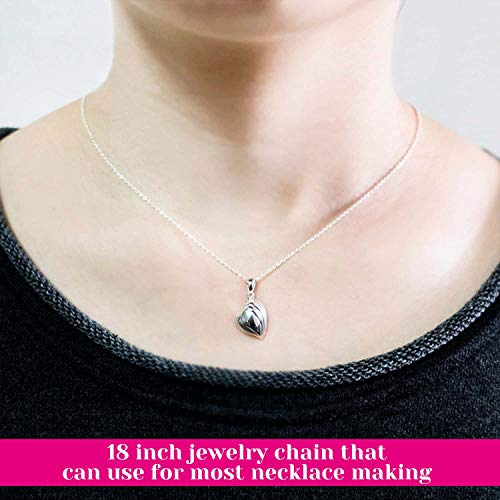 36 Pack Chain Necklace Bulk for Jewelry Making, Cridoz Necklace Jewelry Chains Silver Plated Necklace Chains for Necklace Jewelry Making, 1.2 mm (18 Inches) - size: 18 Inches