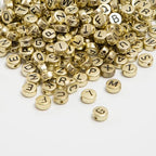 1000pcs Gold Letter Beads for Bracelets, 4x7mm Black Alphabet A-Z Beads for Jewelry Making Friendship Bracelets (4 * 7 Gold) - color: 4x7mm gold