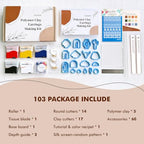 Keoker Polymer Clay Jewelry Making Kit, 103 PCS Clay Earring Making Kit for Teens and Adults, Fashion Designer Kits, Polymer Clay Earrings Kit Crafts, Great Gifts - color: basis