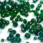 1040pcs 4/6/8mm Glass Beads Deep Green, Faceted Crystal Loose Rondelle Beads for Jewelry Making Bracelets Necklaces Suncatchers Plants Succulent DIY Crafts - color: Deep Green