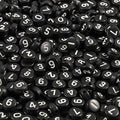Yochus 1000pcs Black Round Acrylic Number Beads 4x7mm White Figure 0-9" Beads for Jewelry Making and DIY Bracelets, Necklaces, Key Chains - color: Black/White Number, size: 4x7mm