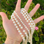 38pcs Adabele AAA Grade 10mm Natural Shell Pearl Loose Round Beads Freshwater Mother of Pearl Nacre 15 inch (Warm White) for DIY Craft Jewelry Making SP10-2 - color: Cream white/Warm white, size: 10mm (38pcs/1 Strand)