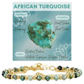 Farfume Crystal Bracelet Beaded Bracelets 4mm Natural Stone Beads Gemstone Handmade Jewelry Valentine's Day Gifts - color: African Turquoise-Grounding & Harmony