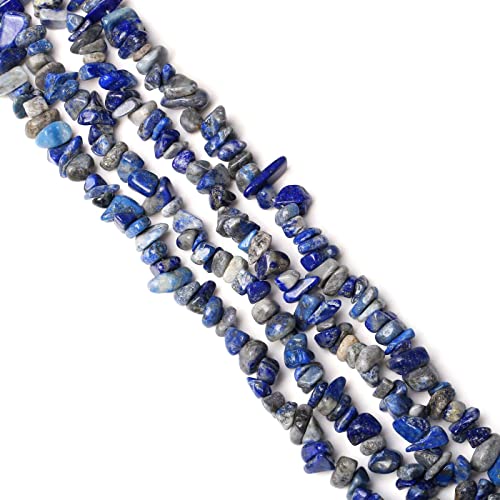 LAIDANLA Lapis Lazuli 400pcs Natural Chip Stone Beads 5-8mm Healing Crystal Irregular Gemstones Drilled DIY Loose Rocks Bead Crystal for Bracelet Earrings Necklace Jewelry Making Crafting - color: E-Lapis Lazuli