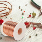 99.9% Soft Copper Wire, 24 Gauge/ 0.5 mm Diameter, 853 Feet / 260m, 1 Pound Spool Pure Copper Wire, Jewelry Making Wire Craft Wire - size: 24 Gauge(0.5m), 1 Pound